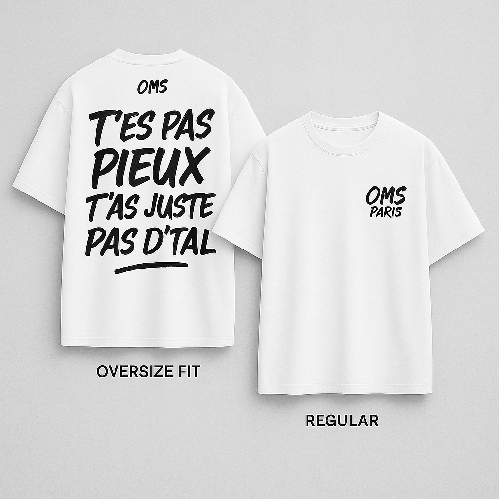 T-shirt Oversize OMS PARIS – Blanc
ou
T-shirt Regular Homme – Logo Cœur OMS