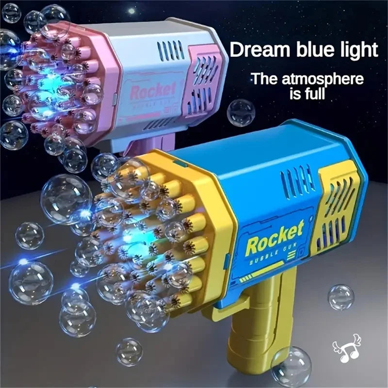 Pistolet à Bulles Rocket – 40 Jets Magiques Automatiques (sans eau)