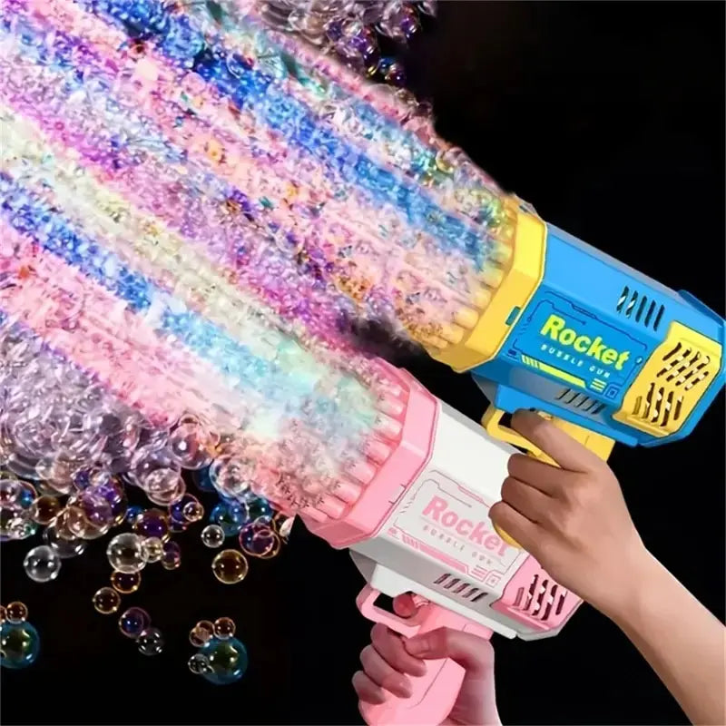 Pistolet à Bulles Rocket – 40 Jets Magiques Automatiques (sans eau)