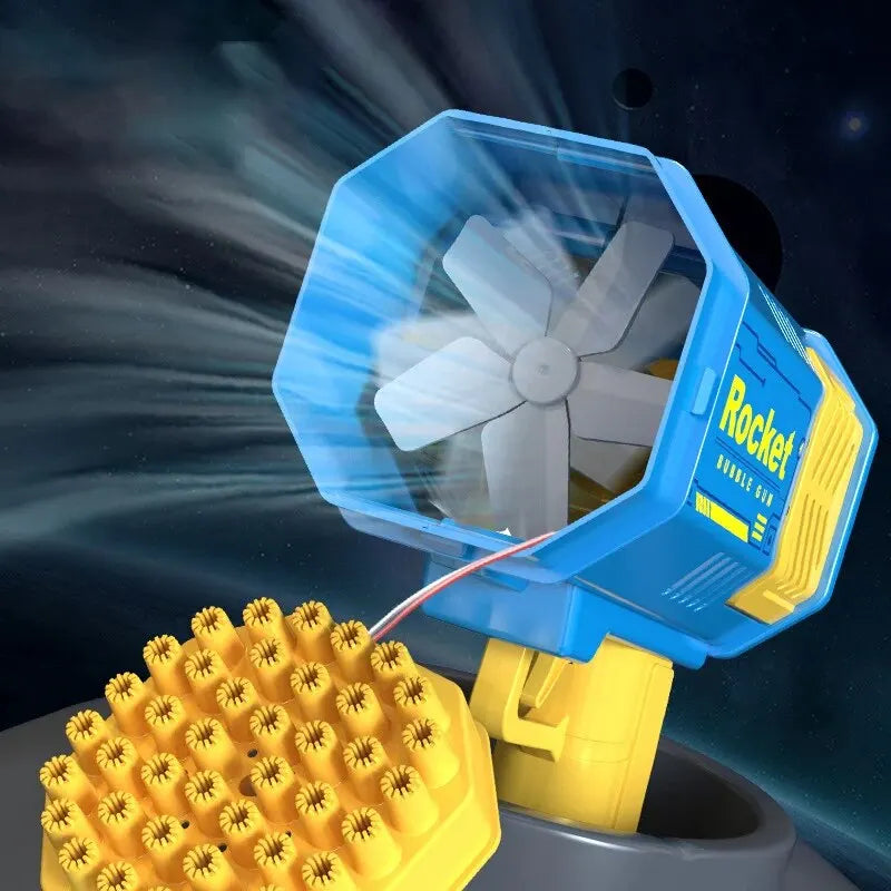 Pistolet à Bulles Rocket – 40 Jets Magiques Automatiques (sans eau)