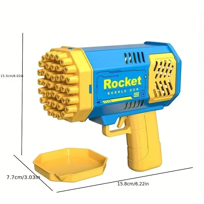 Pistolet à Bulles Rocket – 40 Jets Magiques Automatiques (sans eau)