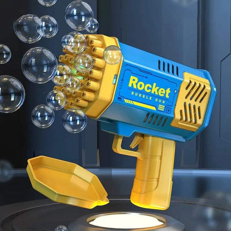 Pistolet à Bulles Rocket – 40 Jets Magiques Automatiques (sans eau)