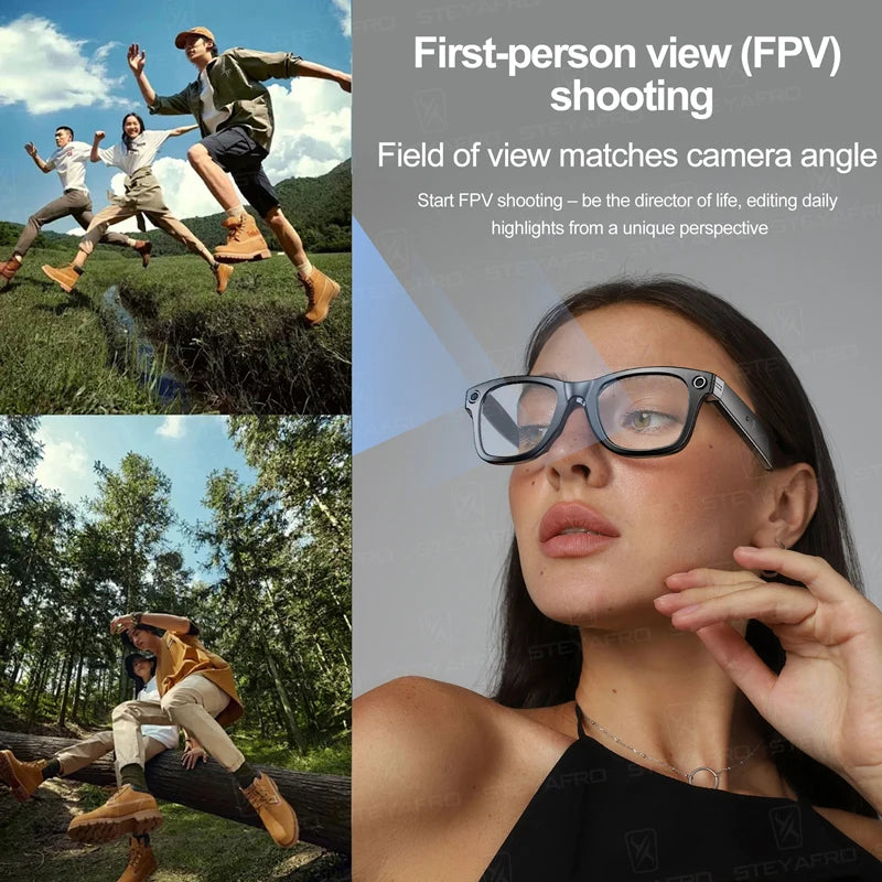 Lunettes Caméra Intelligentes – Appels, Musique & Photos HD