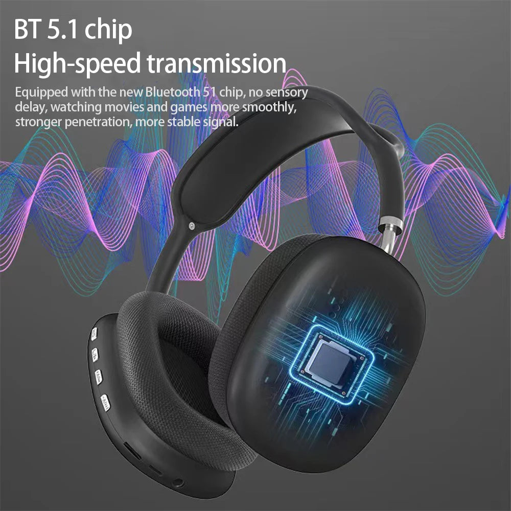 🎧 Casque Bluetooth P9 Sans Fil - Son 360°, Micro Intégré & Réduction de Bruit